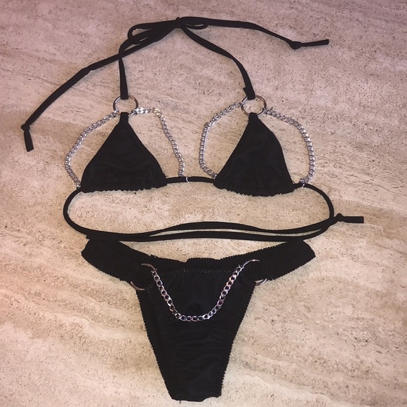 Ecstasy Other - 🔥 Smoking hot black string bikini with chains🔥